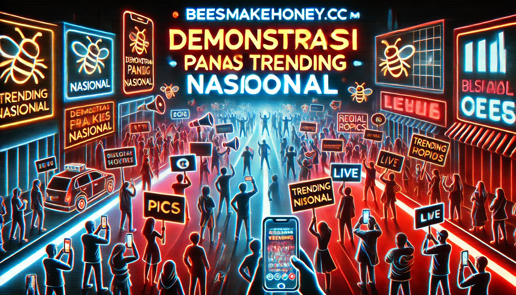 Demonstrasi Panas Picu Trending Nasional
