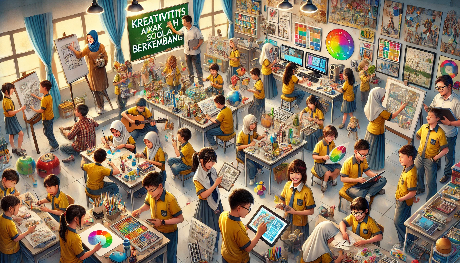 Kreativitas Anak Sekolah Berkembang